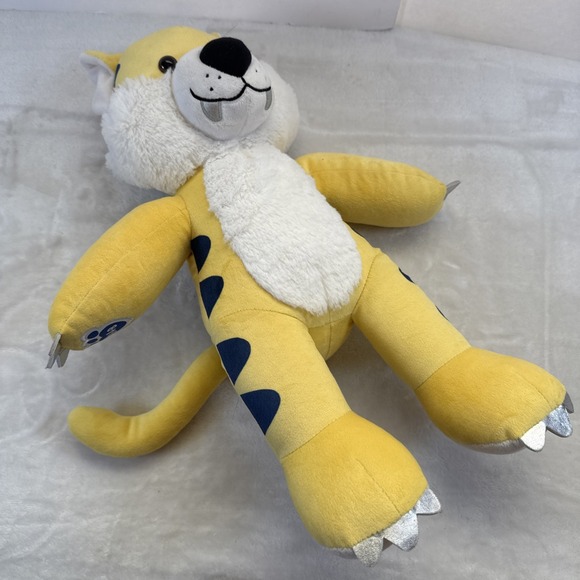 BAB Build A Bear Sabertooth Tiger Saber Tooth Yellow White‎ Stuffed Animal 17" T - Picture 6 of 12